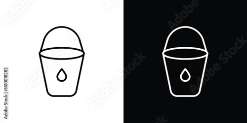 Water bucket icon vectors - high quality black style vector icons