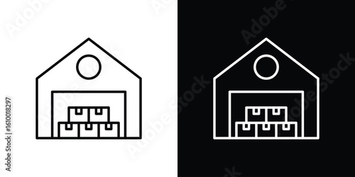 Warehouse icon vectors - high quality black style vector icons