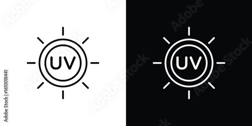 UV icon vectors - high quality black style vector icons