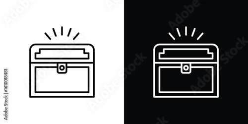 Treasure chest icon vectors - high quality black style vector icons