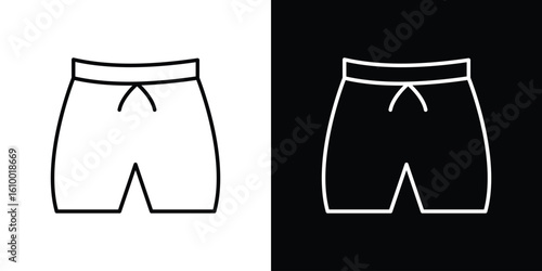 Swim shorts icon vectors - high quality black style vector icons