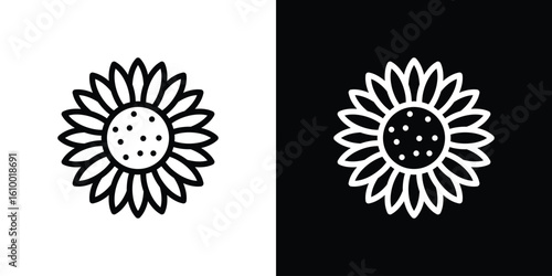 Sunflower icon vectors - high quality black style vector icons