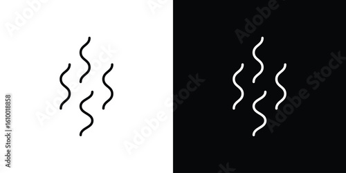 Smoke steam silhouette icon vectors - high quality black style vector icons