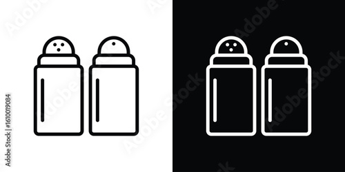 Salt and pepper shakers icon vectors - high quality black style vector icons