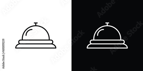 Reception bell icon vectors - high quality black style vector icons