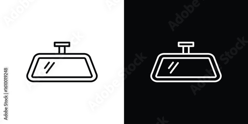 Rear mirror icon vectors - high quality black style vector icons