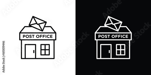 Post office icon vectors - high quality black style vector icons