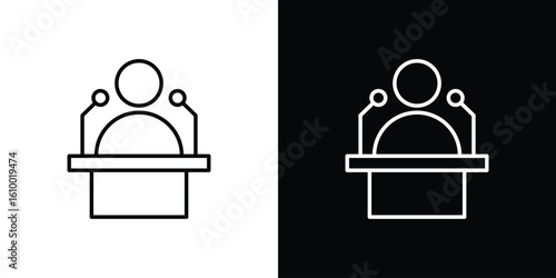 Politician speaker icon vectors - high quality black style vector icons