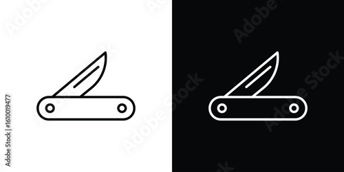 Pocket knife icon vectors - high quality black style vector icons