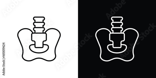 Pelvic area icon vectors - high quality black style vector icons