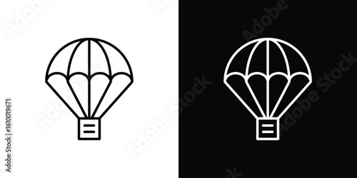 Parachute icon vectors - high quality black style vector icons