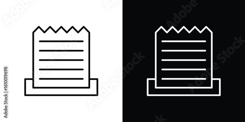 Paper receipt icon vectors - high quality black style vector icons