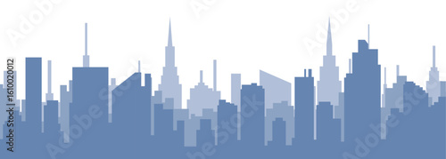 Vector City Skyline Building Silhouette Background
