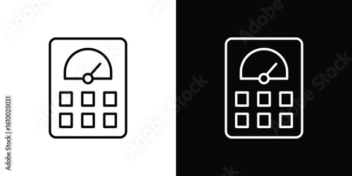 Meter icon vectors - high quality black style vector icons