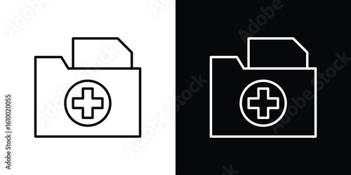 Medical history icon vectors - high quality black style vector icons