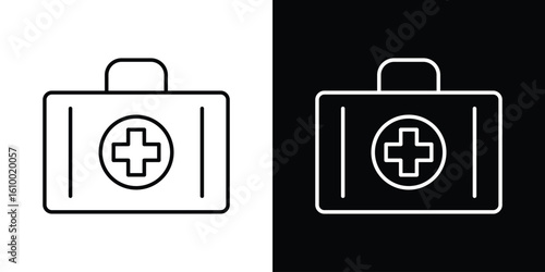 Medical aid kit icon vectors - high quality black style vector icons