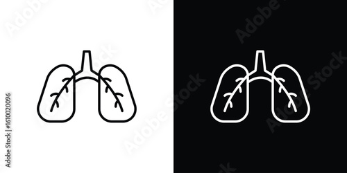 Lung icon vectors - high quality black style vector icons
