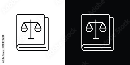 Law book icon vectors - high quality black style vector icons