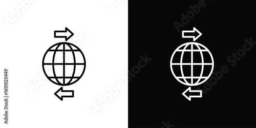 Import and export icon vectors - high quality black style vector icons