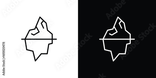 Iceberg icon vectors - high quality black style vector icons