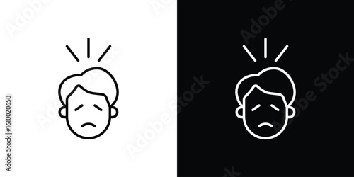 Headache icon icon vectors - high quality black style vector icons