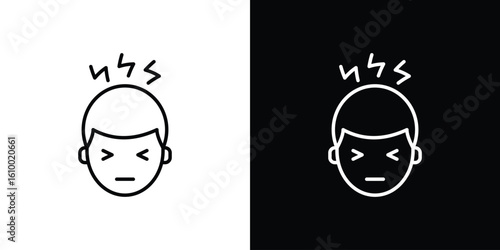 Headache icon vectors - high quality black style vector icons