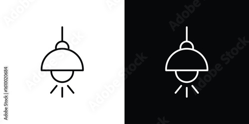 Hanging light icon vectors - high quality black style vector icons