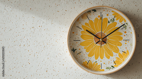 clock on wooden background