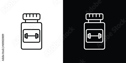 Fitness supplement icon vectors - high quality black style vector icons