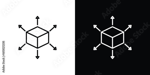 Distribution channel icon vectors - high quality black style vector icons