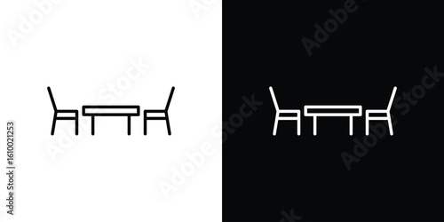 Dinner table icon vectors - high quality black style vector icons