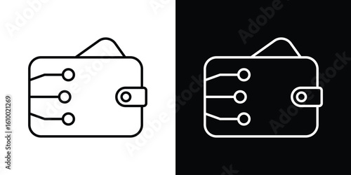 Digital wallet icon vectors - high quality black style vector icons