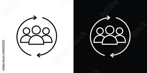 Customer retention icon vectors - high quality black style vector icons