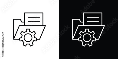 Data management icon vectors - high quality black style vector icons
