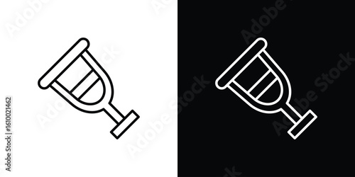 Crutch icon vectors - high quality black style vector icons