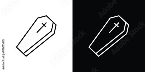 Coffin icon vectors - high quality black style vector icons