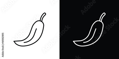 chilli pepper icon vectors - high quality black style vector icons