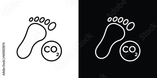 Carbon footprint icon vectors - high quality black style vector icons