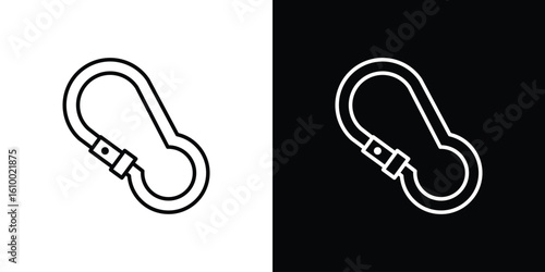 Carabiner icon vectors - high quality black style vector icons