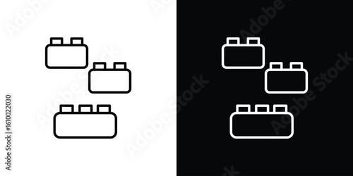building toy icon vectors - high quality black style vector icons