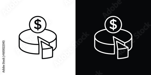 Budget planning icon vectors - high quality black style vector icons