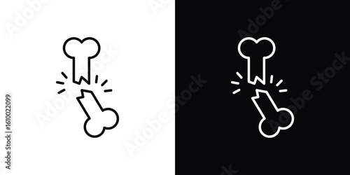 Broken bone icon vectors - high quality black style vector icons
