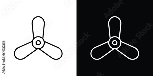 Boat screw icon vectors - high quality black style vector icons