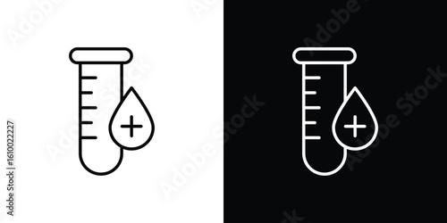 Blood test icon vectors - high quality black style vector icons