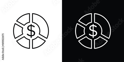 Asset allocation icon vectors - high quality black style vector icons