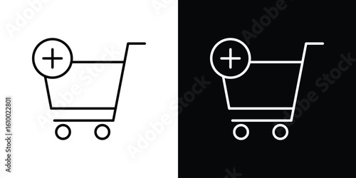 Add to cart icon vectors - high quality black style vector icons