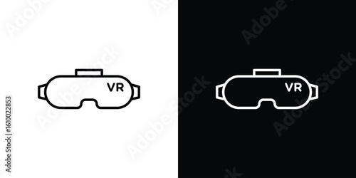 AR headset icon vectors - high quality black style vector icons