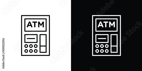 Atm icon vectors - high quality black style vector icons