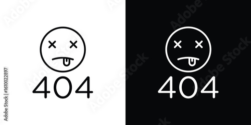 404 Error icon vectors - high quality black style vector icons