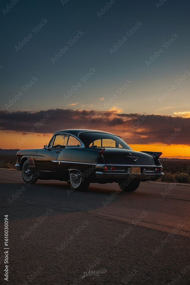 Fototapeta premium Classic car photos, old transportation.